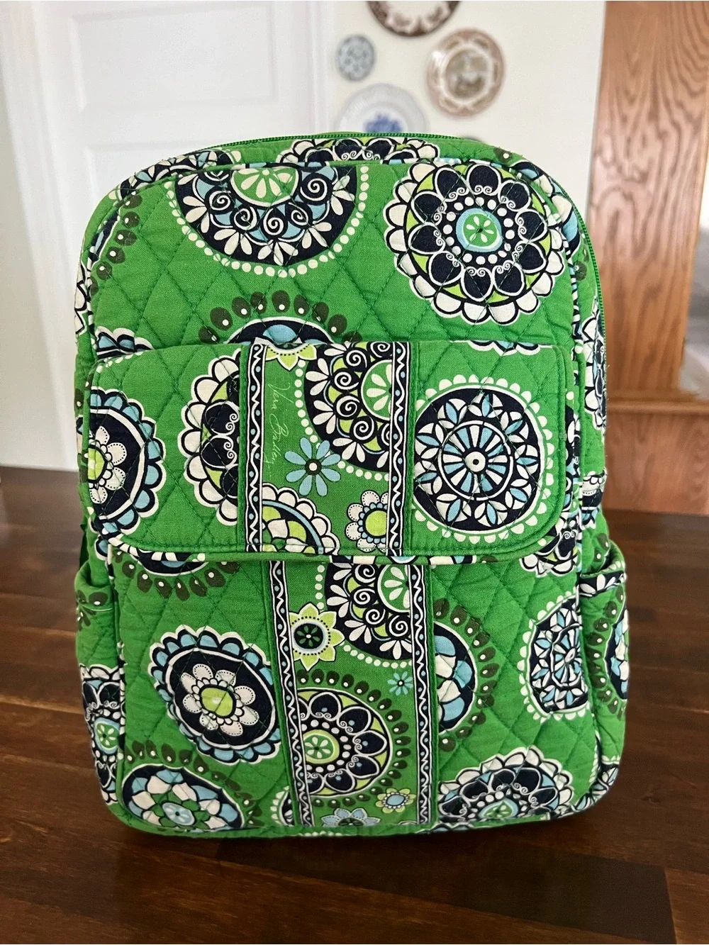 Vera Bradley Cupcake Green Quilted Small Backpack